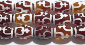 天珠(寶瓶天珠)12*8mm / 天然石ビーズ『天珠』(バラ売り・1玉販売・1粒売り)